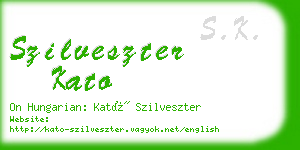 szilveszter kato business card